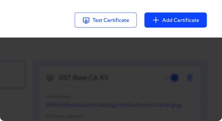 Add and test Certificates